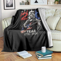 Vintage Abraham Lincoln Abe Lincoln Playing Guitar 250 Years Throw Blanket 1776 2026 Humor Patriotic