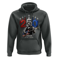 Vintage Abraham Lincoln Abe Lincoln Playing Guitar 250 Years Hoodie 1776 2026 Humor Patriotic