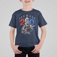 Vintage Abraham Lincoln Abe Lincoln Playing Guitar 250 Years T Shirt For Kid 1776 2026 Humor Patriotic