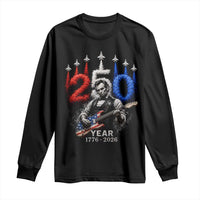 Vintage Abraham Lincoln Abe Lincoln Playing Guitar 250 Years Long Sleeve Shirt 1776 2026 Humor Patriotic