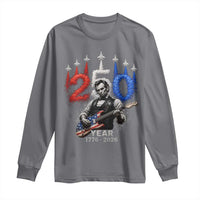 Vintage Abraham Lincoln Abe Lincoln Playing Guitar 250 Years Long Sleeve Shirt 1776 2026 Humor Patriotic