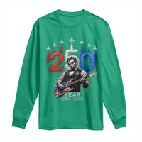 Vintage Abraham Lincoln Abe Lincoln Playing Guitar 250 Years Long Sleeve Shirt 1776 2026 Humor Patriotic