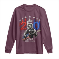 Vintage Abraham Lincoln Abe Lincoln Playing Guitar 250 Years Long Sleeve Shirt 1776 2026 Humor Patriotic