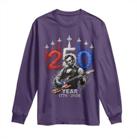 Vintage Abraham Lincoln Abe Lincoln Playing Guitar 250 Years Long Sleeve Shirt 1776 2026 Humor Patriotic