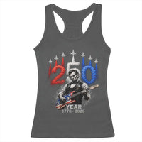 Vintage Abraham Lincoln Abe Lincoln Playing Guitar 250 Years Racerback Tank Top 1776 2026 Humor Patriotic