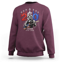 Vintage Abraham Lincoln Abe Lincoln Playing Guitar 250 Years Sweatshirt 1776 2026 Humor Patriotic