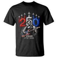 Vintage Abraham Lincoln Abe Lincoln Playing Guitar 250 Years T Shirt 1776 2026 Humor Patriotic