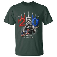 Vintage Abraham Lincoln Abe Lincoln Playing Guitar 250 Years T Shirt 1776 2026 Humor Patriotic