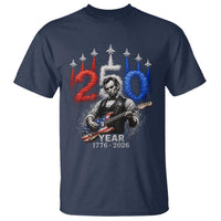 Vintage Abraham Lincoln Abe Lincoln Playing Guitar 250 Years T Shirt 1776 2026 Humor Patriotic