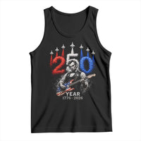 Vintage Abraham Lincoln Abe Lincoln Playing Guitar 250 Years Tank Top 1776 2026 Humor Patriotic
