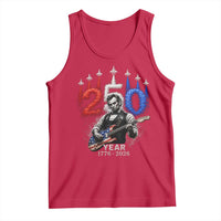 Vintage Abraham Lincoln Abe Lincoln Playing Guitar 250 Years Tank Top 1776 2026 Humor Patriotic
