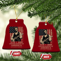 Vintage Abraham Lincoln Abe Lincoln Playing Guitar 250 Years Ceramic Ornament 1776 2026 Humor Patriotic USA Flag