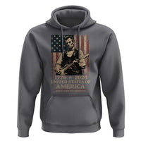 Vintage Abraham Lincoln Abe Lincoln Playing Guitar 250 Years Hoodie 1776 2026 Humor Patriotic USA Flag