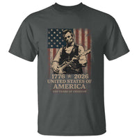 Vintage Abraham Lincoln Abe Lincoln Playing Guitar 250 Years T Shirt 1776 2026 Humor Patriotic USA Flag