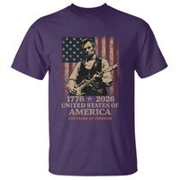 Vintage Abraham Lincoln Abe Lincoln Playing Guitar 250 Years T Shirt 1776 2026 Humor Patriotic USA Flag