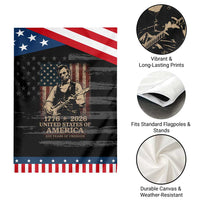 Vintage Abraham Lincoln Abe Lincoln Playing Guitar 250 Years Patriotic Garden Flag 1776 2026 Humor Patriotic USA Flag