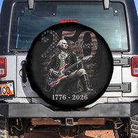 Vintage George Washington Playing Guitar 250 Years Spare Tire Cover 1776 2026 Humor Patriotic USA Flag