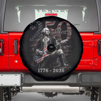 Vintage George Washington Playing Guitar 250 Years Spare Tire Cover 1776 2026 Humor Patriotic USA Flag