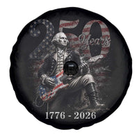 Vintage George Washington Playing Guitar 250 Years Spare Tire Cover 1776 2026 Humor Patriotic USA Flag