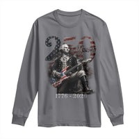 Vintage George Washington Playing Guitar 250 Years Long Sleeve Shirt 1776 2026 Humor Patriotic USA Flag