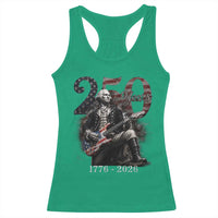 Vintage George Washington Playing Guitar 250 Years Racerback Tank Top 1776 2026 Humor Patriotic USA Flag