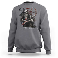 Vintage George Washington Playing Guitar 250 Years Sweatshirt 1776 2026 Humor Patriotic USA Flag