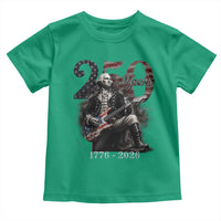Vintage George Washington Playing Guitar 250 Years Toddler T Shirt 1776 2026 Humor Patriotic USA Flag