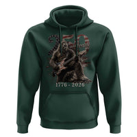 Vintage Bigfoot Playing Guitar 250 Years Hoodie 1776 2026 Bigfoot Patriotic USA Flag Sasquatch