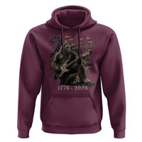 Vintage Bigfoot Playing Guitar 250 Years Hoodie 1776 2026 Bigfoot Patriotic USA Flag Sasquatch