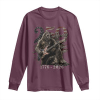 Vintage Bigfoot Playing Guitar 250 Years Long Sleeve Shirt 1776 2026 Bigfoot Patriotic USA Flag Sasquatch