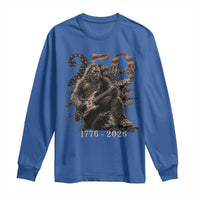 Vintage Bigfoot Playing Guitar 250 Years Long Sleeve Shirt 1776 2026 Bigfoot Patriotic USA Flag Sasquatch