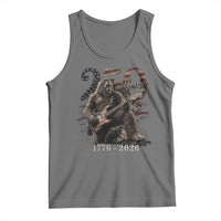 Vintage Bigfoot Playing Guitar 250 Years Tank Top 1776 2026 Bigfoot Patriotic USA Flag Sasquatch