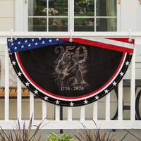 Vintage Bigfoot Playing Guitar 250 Years Patriotic Fan Flag 1776 2026 Bigfoot USA Flag Sasquatch