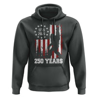 Vintage Bigfoot USA 250th Anniversary Hoodie 250 Years Of Freedom US Flag Independence Day 4th July Patriotic