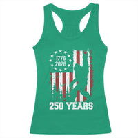 Vintage Bigfoot USA 250th Anniversary Racerback Tank Top 250 Years Of Freedom US Flag Independence Day 4th July Patriotic