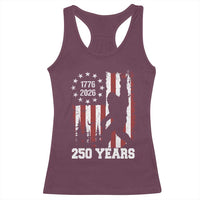 Vintage Bigfoot USA 250th Anniversary Racerback Tank Top 250 Years Of Freedom US Flag Independence Day 4th July Patriotic