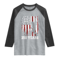 Vintage Bigfoot USA 250th Anniversary Raglan Shirt 250 Years Of Freedom US Flag Independence Day 4th July Patriotic