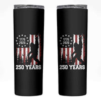 Vintage Bigfoot USA 250th Anniversary Skinny Tumbler 250 Years Of Freedom US Flag Independence Day 4th July Patriotic