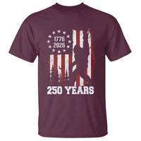 Vintage Bigfoot USA 250th Anniversary T Shirt 250 Years Of Freedom US Flag Independence Day 4th July Patriotic