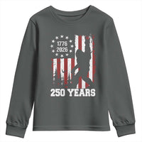 Vintage Bigfoot USA 250th Anniversary Youth Sweatshirt 250 Years Of Freedom US Flag Independence Day 4th July Patriotic