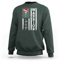 Cool Heart Surgery Warrior Sweatshirt Coronary Bypass Artery Open Heart Surgery Heartbeat American Flag