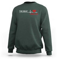 Cool Heart Surgery Survivor Sweatshirt Heart Attack Surgery The Beat Goes On Rehab Recover