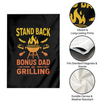 Funny Grilling Bonus Dad Garden Flag BBQ Stepdad Grill Masters Sarcastic