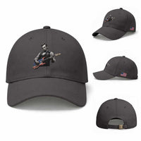 Vintage Abraham Lincoln Abe Lincoln Playing Guitar Baseball Cap Humor Patriotic
