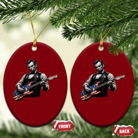 Vintage Abraham Lincoln Abe Lincoln Playing Guitar Ceramic Ornament Humor Patriotic