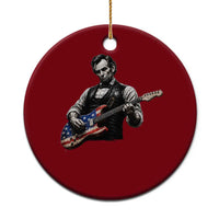 Vintage Abraham Lincoln Abe Lincoln Playing Guitar Ceramic Ornament Humor Patriotic