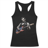 Vintage Abraham Lincoln Abe Lincoln Playing Guitar Racerback Tank Top Humor Patriotic