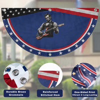 Vintage Abraham Lincoln Abe Lincoln Playing Guitar Patriotic Fan Flag