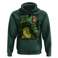 Funny UFO Alien Cat Selfie Hoodie Retro Space Sci-Fi Cat Pilot - Wonder Print Shop