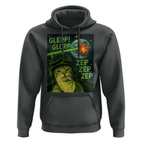 Funny UFO Alien Cat Selfie Hoodie Retro Space Sci-Fi Cat Pilot - Wonder Print Shop